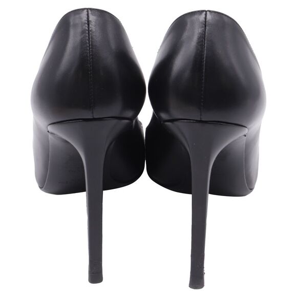 Saint Laurent Anja Pointed-Toe Pumps in Black Leather - Picture 5 of 8